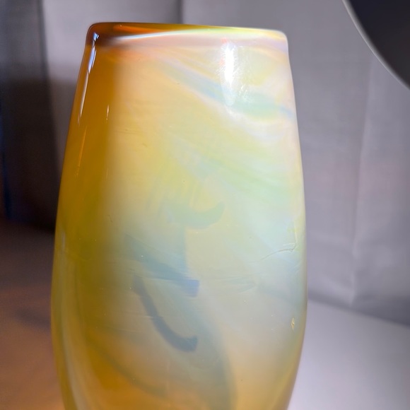 Peter Gudrunas Art Nouveau Blown Glass Vase SIGNED Rare Cadmium/Opalescent - Picture 4 of 13